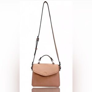Zara Pink City Bag With Handle Strap Granite And Silver Ring Hardware